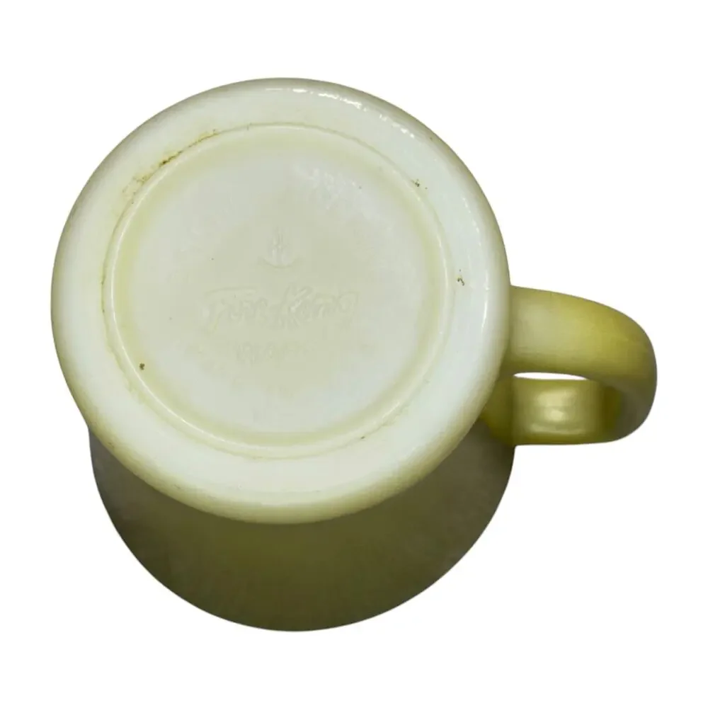 Anchor Hocking Fire-King Yellow D-Handle Mug Vintage Milk Glass USA - Picture 7 of 9
